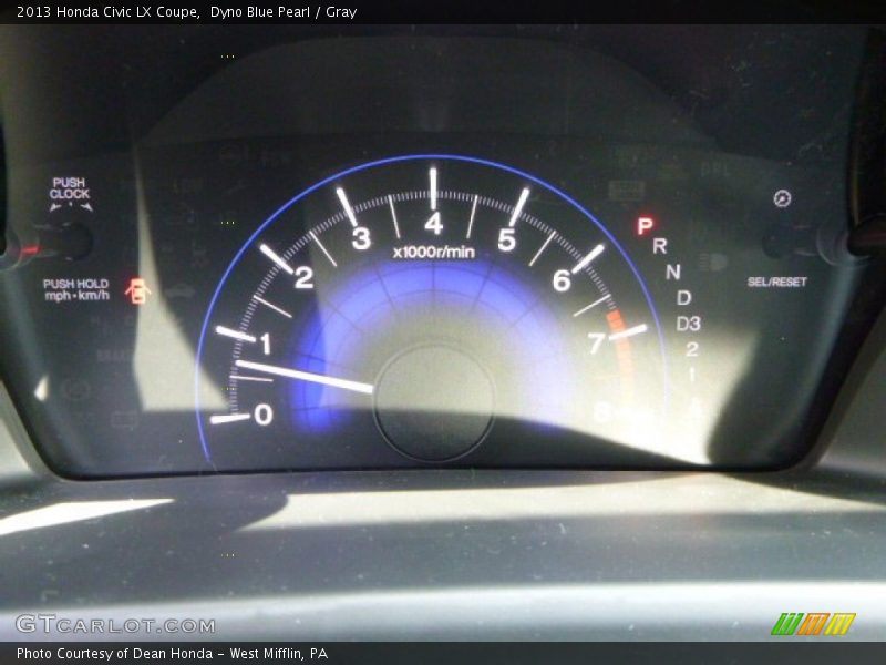 Dyno Blue Pearl / Gray 2013 Honda Civic LX Coupe
