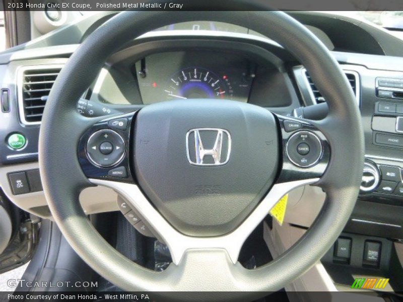 Polished Metal Metallic / Gray 2013 Honda Civic EX Coupe