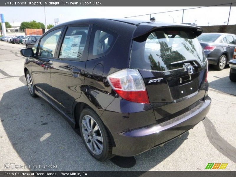 Midnight Plum Pearl / Sport Black 2013 Honda Fit Sport