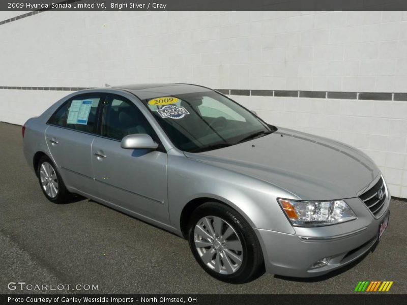 Bright Silver / Gray 2009 Hyundai Sonata Limited V6