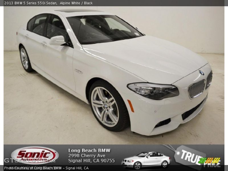 Alpine White / Black 2013 BMW 5 Series 550i Sedan