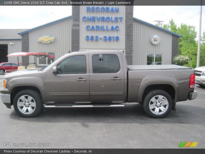 Medium Brown Metallic / Light Cashmere 2008 GMC Sierra 1500 SLT Crew Cab 4x4