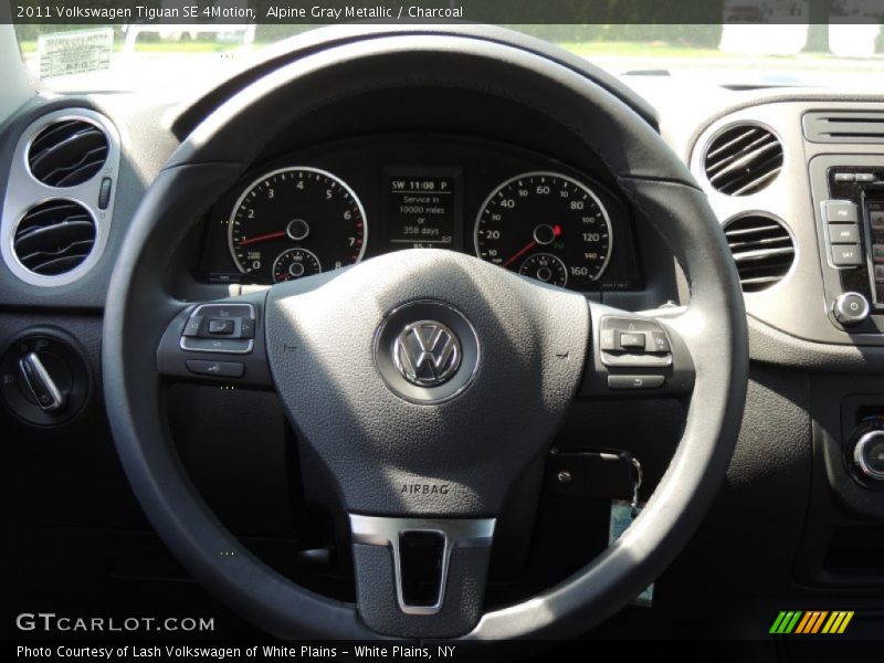 Alpine Gray Metallic / Charcoal 2011 Volkswagen Tiguan SE 4Motion