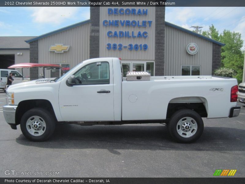 Summit White / Dark Titanium 2012 Chevrolet Silverado 2500HD Work Truck Regular Cab 4x4