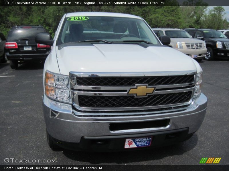 Summit White / Dark Titanium 2012 Chevrolet Silverado 2500HD Work Truck Regular Cab 4x4