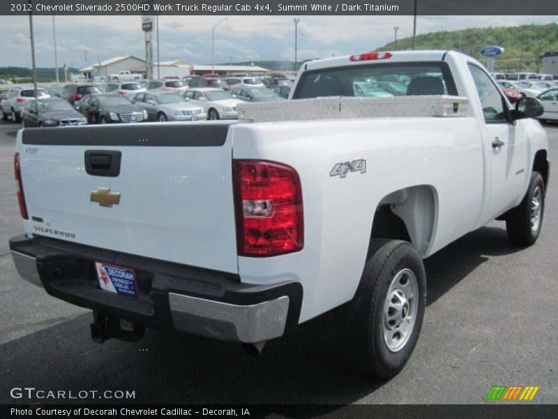 Summit White / Dark Titanium 2012 Chevrolet Silverado 2500HD Work Truck Regular Cab 4x4