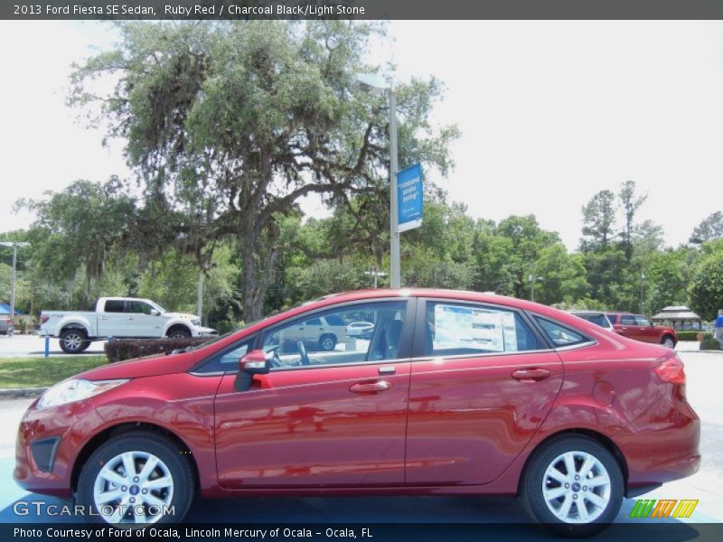 Ruby Red / Charcoal Black/Light Stone 2013 Ford Fiesta SE Sedan