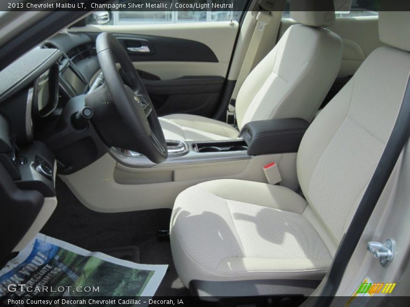 Champagne Silver Metallic / Cocoa/Light Neutral 2013 Chevrolet Malibu LT