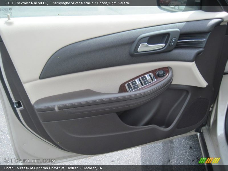 Champagne Silver Metallic / Cocoa/Light Neutral 2013 Chevrolet Malibu LT