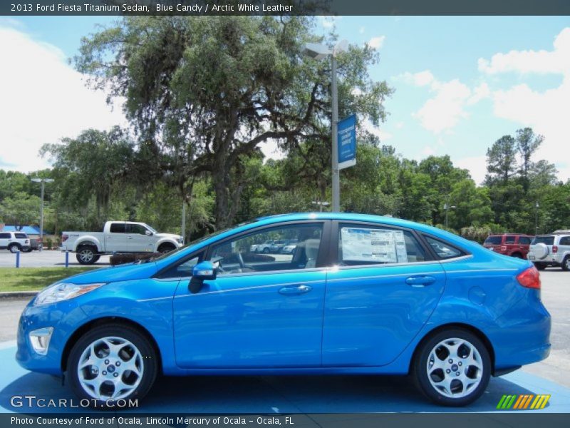  2013 Fiesta Titanium Sedan Blue Candy