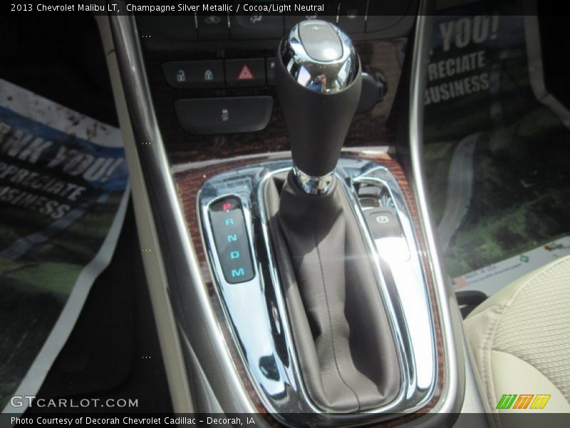 Champagne Silver Metallic / Cocoa/Light Neutral 2013 Chevrolet Malibu LT
