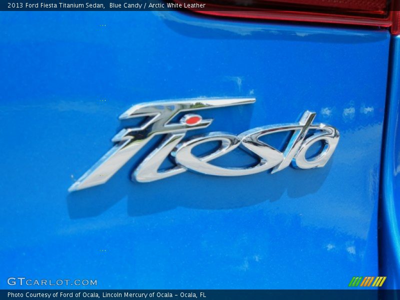 Blue Candy / Arctic White Leather 2013 Ford Fiesta Titanium Sedan