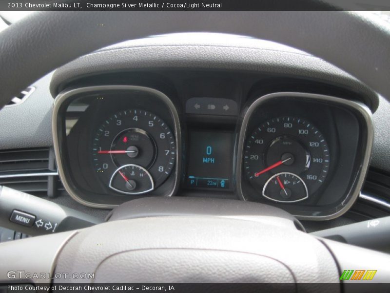 Champagne Silver Metallic / Cocoa/Light Neutral 2013 Chevrolet Malibu LT