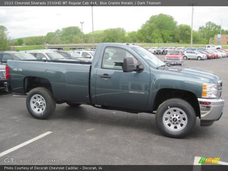 Blue Granite Metallic / Dark Titanium 2013 Chevrolet Silverado 3500HD WT Regular Cab 4x4
