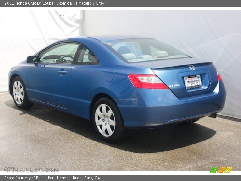 Atomic Blue Metallic / Gray 2011 Honda Civic LX Coupe