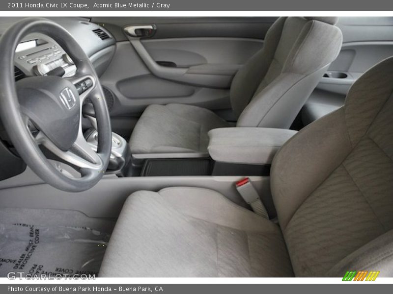 Atomic Blue Metallic / Gray 2011 Honda Civic LX Coupe