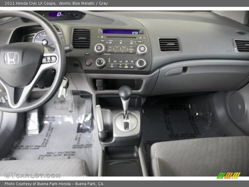 Atomic Blue Metallic / Gray 2011 Honda Civic LX Coupe