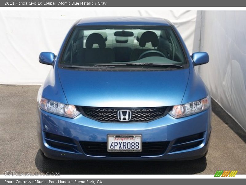 Atomic Blue Metallic / Gray 2011 Honda Civic LX Coupe