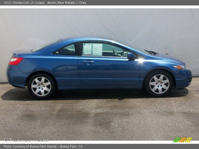 Atomic Blue Metallic / Gray 2011 Honda Civic LX Coupe
