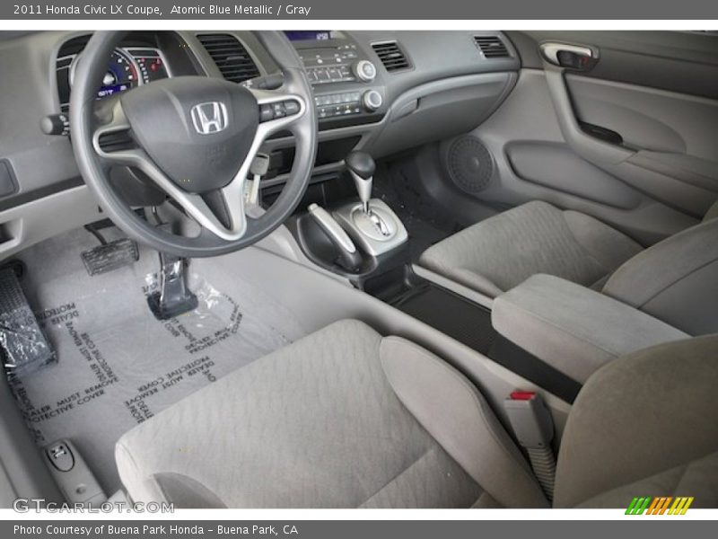 Atomic Blue Metallic / Gray 2011 Honda Civic LX Coupe
