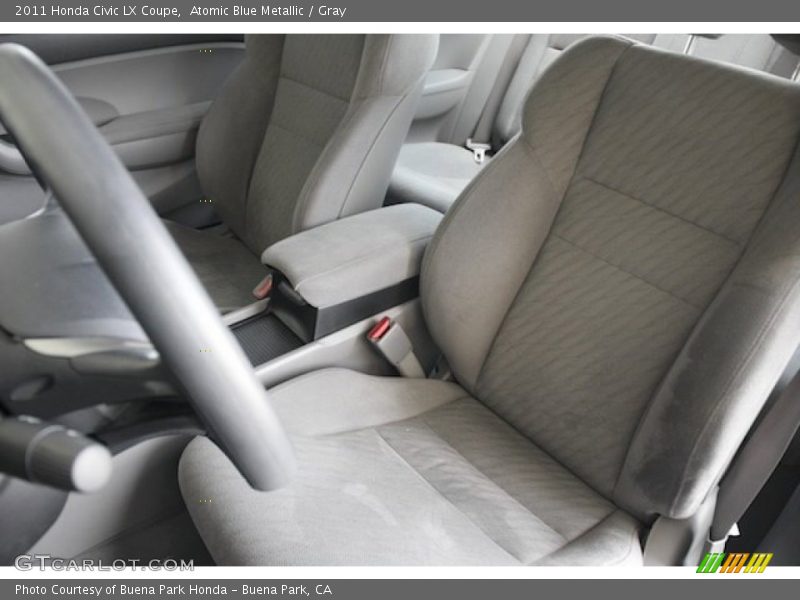 Atomic Blue Metallic / Gray 2011 Honda Civic LX Coupe