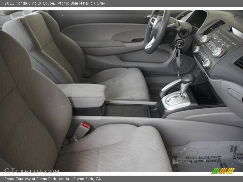 Atomic Blue Metallic / Gray 2011 Honda Civic LX Coupe