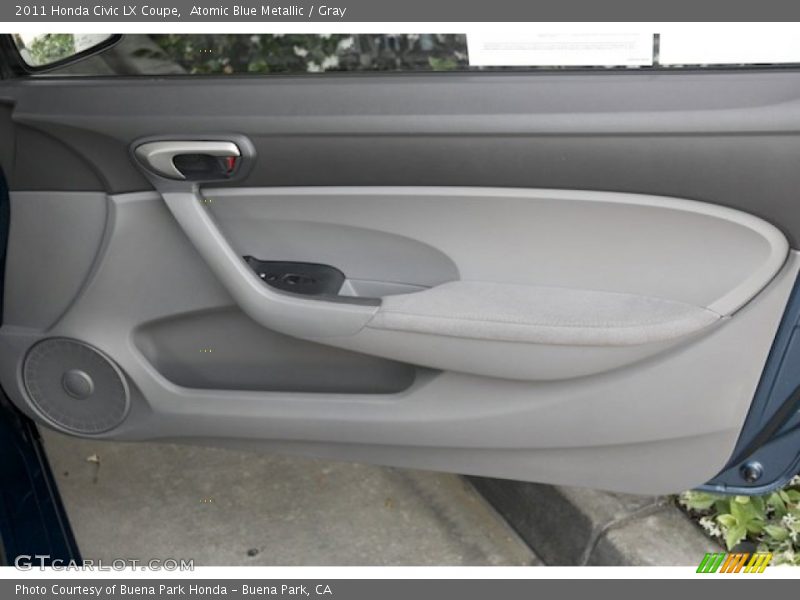 Atomic Blue Metallic / Gray 2011 Honda Civic LX Coupe