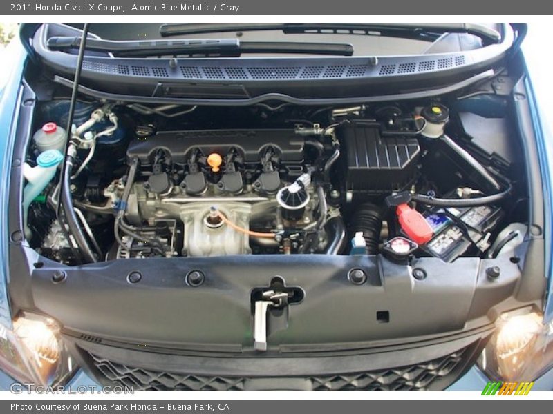 Atomic Blue Metallic / Gray 2011 Honda Civic LX Coupe