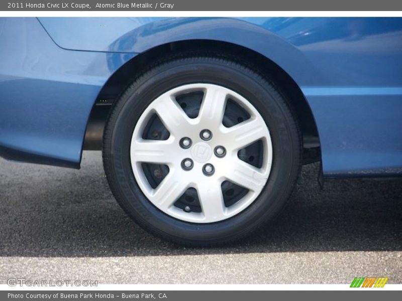 Atomic Blue Metallic / Gray 2011 Honda Civic LX Coupe