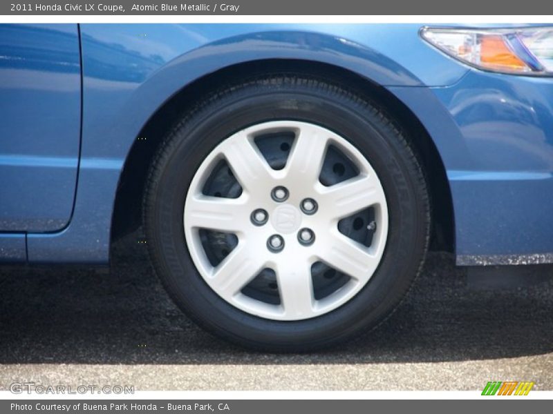 Atomic Blue Metallic / Gray 2011 Honda Civic LX Coupe