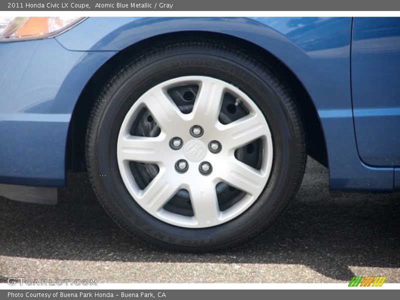 Atomic Blue Metallic / Gray 2011 Honda Civic LX Coupe