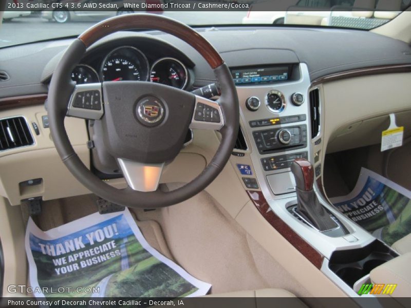 White Diamond Tricoat / Cashmere/Cocoa 2013 Cadillac CTS 4 3.6 AWD Sedan