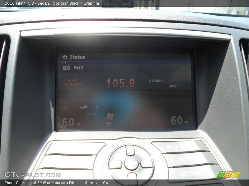 Obsidian Black / Graphite 2010 Infiniti G 37 Sedan