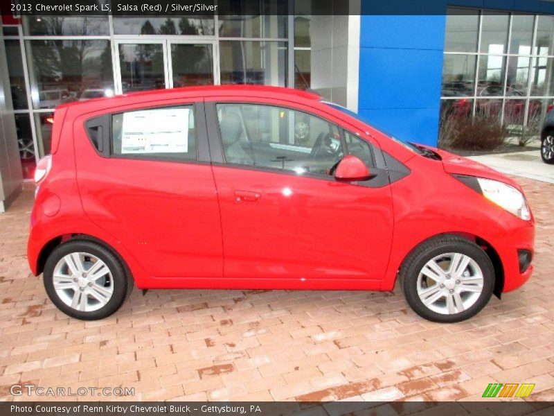 Salsa (Red) / Silver/Silver 2013 Chevrolet Spark LS