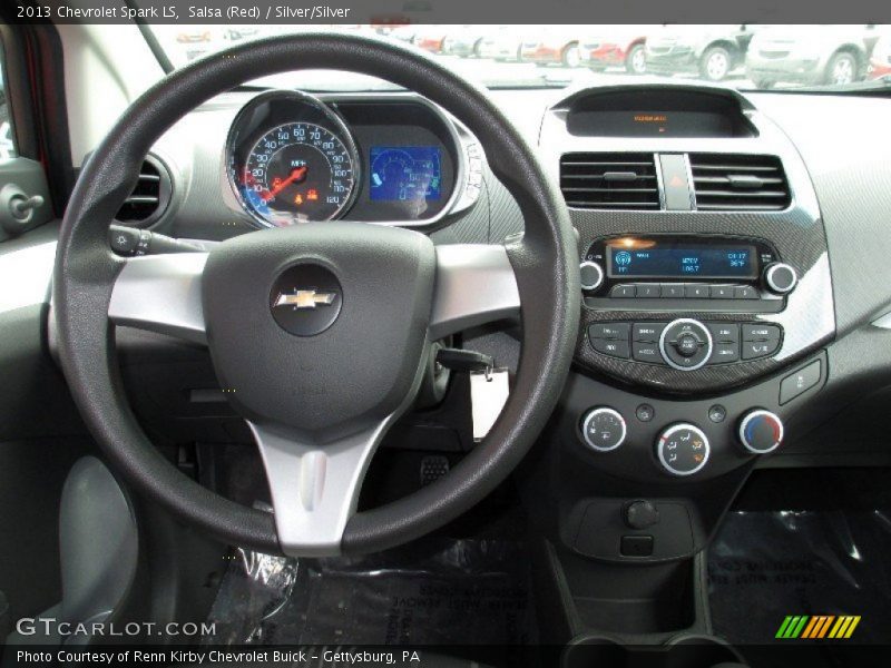Salsa (Red) / Silver/Silver 2013 Chevrolet Spark LS