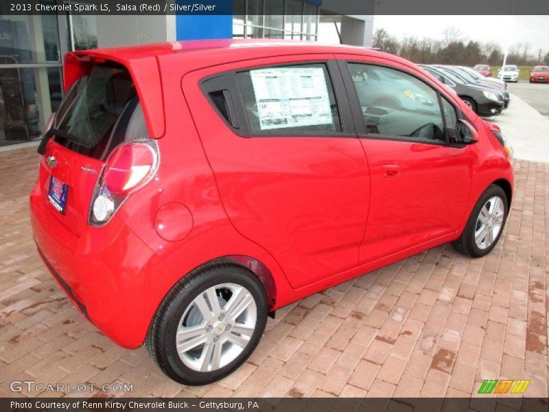 Salsa (Red) / Silver/Silver 2013 Chevrolet Spark LS