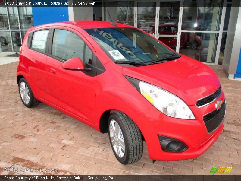 Salsa (Red) / Silver/Silver 2013 Chevrolet Spark LS