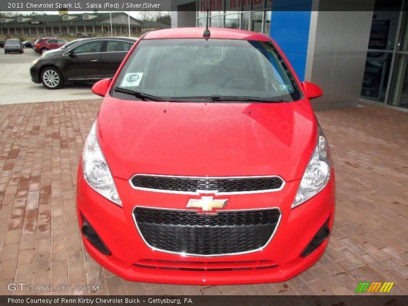 Salsa (Red) / Silver/Silver 2013 Chevrolet Spark LS