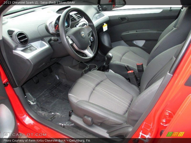 Salsa (Red) / Silver/Silver 2013 Chevrolet Spark LS