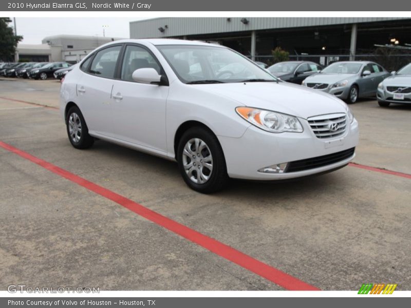 Nordic White / Gray 2010 Hyundai Elantra GLS