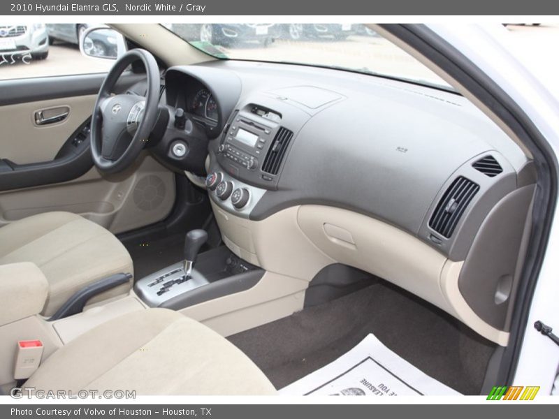 Nordic White / Gray 2010 Hyundai Elantra GLS