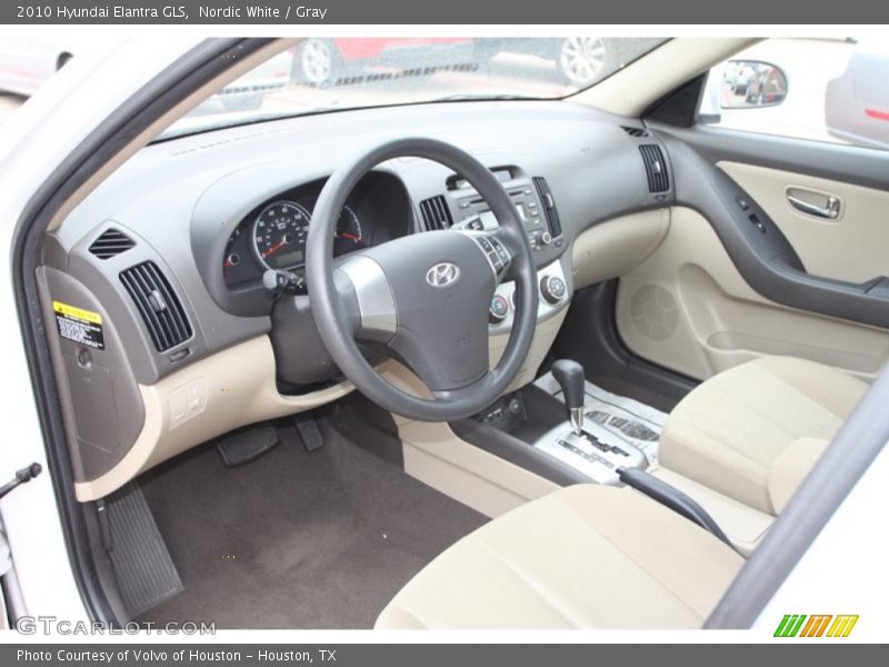 Nordic White / Gray 2010 Hyundai Elantra GLS