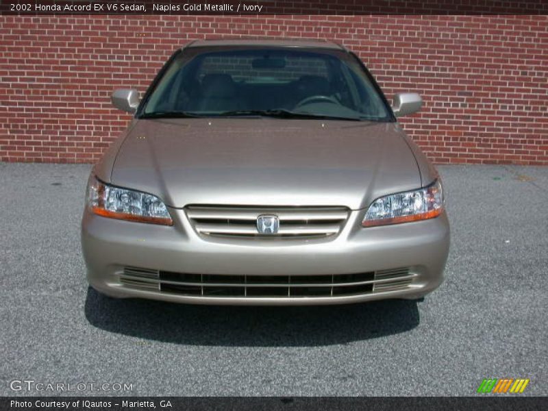 Naples Gold Metallic / Ivory 2002 Honda Accord EX V6 Sedan