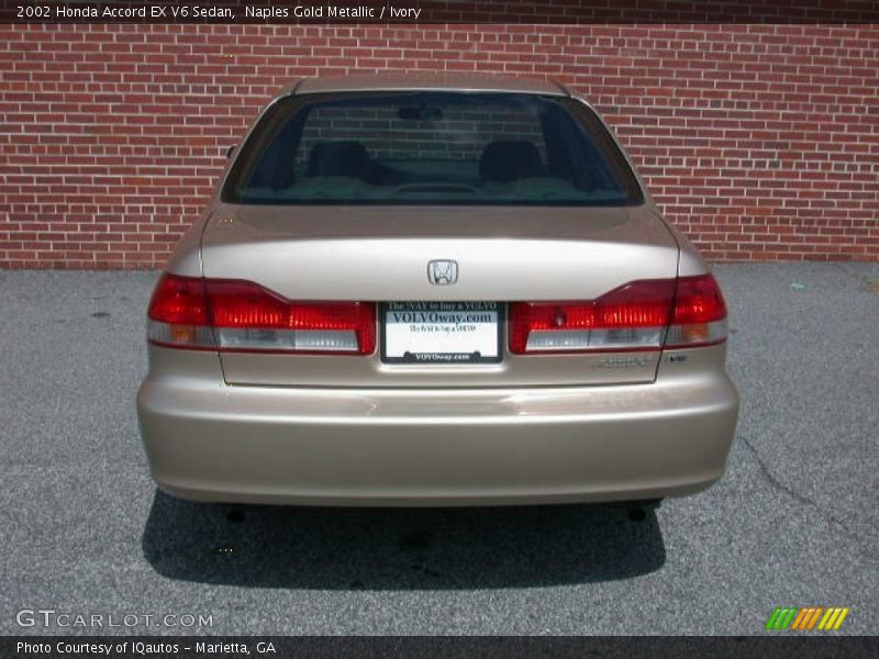 Naples Gold Metallic / Ivory 2002 Honda Accord EX V6 Sedan