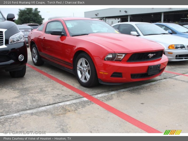 Torch Red / Charcoal Black 2010 Ford Mustang V6 Coupe