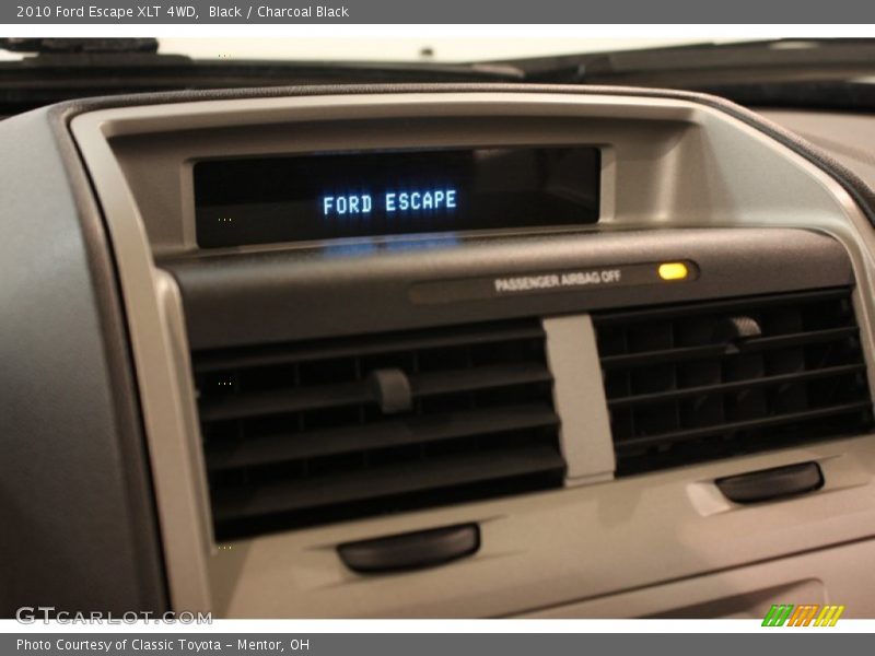 Black / Charcoal Black 2010 Ford Escape XLT 4WD