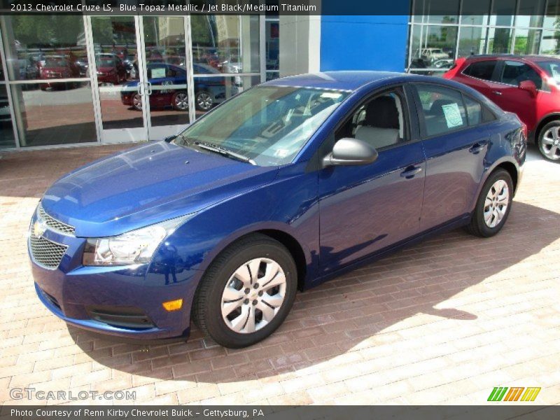 Blue Topaz Metallic / Jet Black/Medium Titanium 2013 Chevrolet Cruze LS