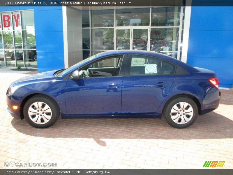 Blue Topaz Metallic / Jet Black/Medium Titanium 2013 Chevrolet Cruze LS