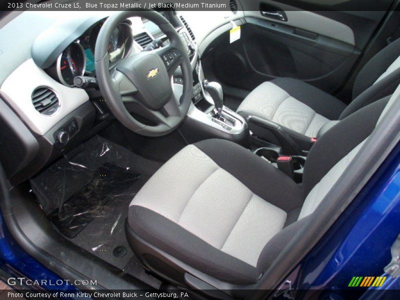 Blue Topaz Metallic / Jet Black/Medium Titanium 2013 Chevrolet Cruze LS