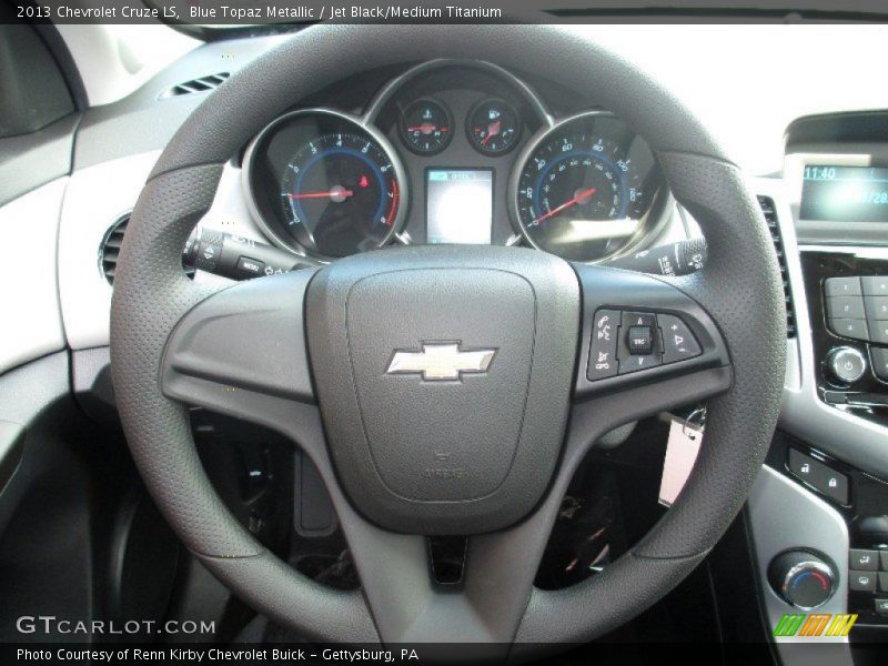 Blue Topaz Metallic / Jet Black/Medium Titanium 2013 Chevrolet Cruze LS